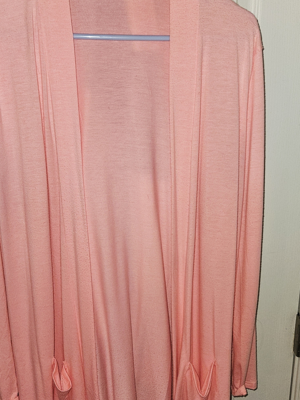 Zenana Outfitters Peach Pink Flowing Women's Cardigan